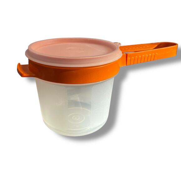 Vintage Tupperware Flour Sifter 1689 with Container 1493 & Lid 215 Orange - Picture 10 of 13